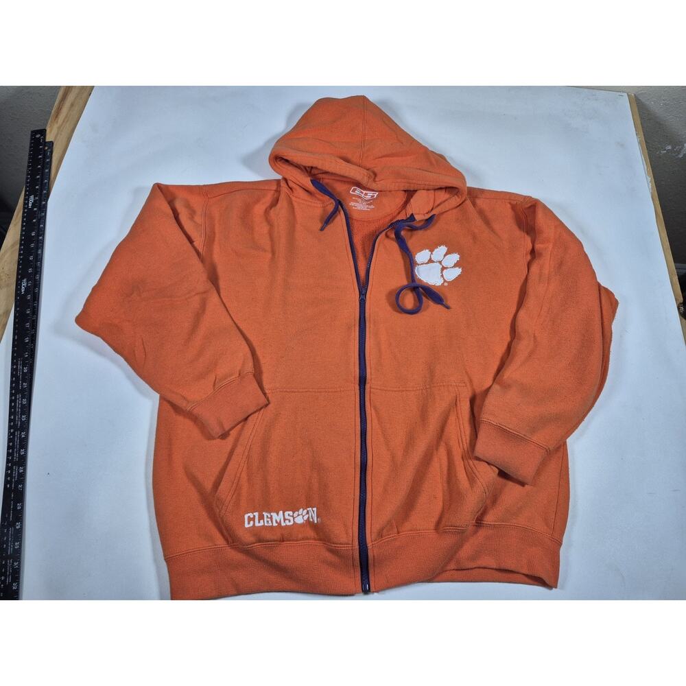 E5 Clemson Tigers Hoodie Pullover Men's XL Stitched Logo Sweatshirt